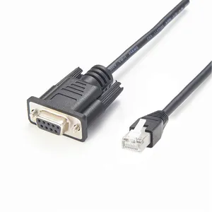 DB9 to RJ45 Serial Adapter RS232 Male to RJ-45 Female Ethernet Converter Compatible with Standard 9 Pin RS-232 Devices