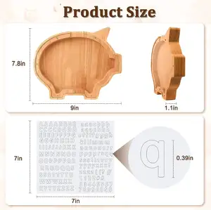 カスタムホーム装飾ボックス木製貯金箱とパーソナライズされた豚型木製貯金箱貯金箱木製