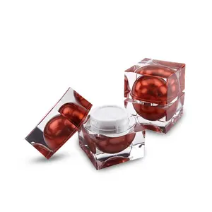 Top Quality acrylic cosmetic cream jar,square acrylic jar luxury