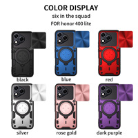 Étui de téléphone portable pour Honor 400 Lite 100 Pro 200 Smart Case avec béquille robuste, protection de l'objectif de l'appareil photo, support d'anneau, étui de téléphone