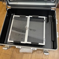 Boîte à cosmétiques LED miroir éclairé maquillage valise de voyage artiste coiffeuse Portable avec jambes bagages roulants