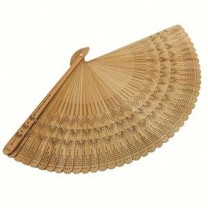 Éventail pliant portable Feilin Deqing en bambou sculpté, écologique, traditionnel, style Guofeng, pour Hanfu, Cheongsam, mariage - Product Image 4