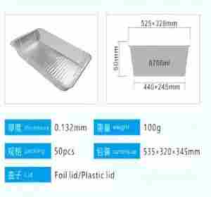 Lonchera Rectangular Desechable de Papel de Aluminio 525S 525M <span class=keywords><strong>525D</strong></span>, Utilizada para Grandes Reuniones y Contenedores de Restaurantes - Product Image 5