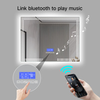 Miroir intelligent anti-buée pour la maison avec haut-parleur Bluetooth et miroir LED givré spécial