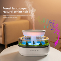 Diffuseur d'arômes intelligent Micro Paysage Nuage de Pluie, Humidificateur à brume fraîche avec bruit blanc et effet de pluie pour chambre, maison et décoration de bureau