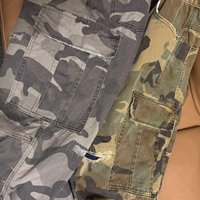 Pantalon de travail décontracté unisexe coupe droite, style streetwear américain, camouflage délavé avec patchs, collection Printemps