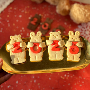 <span class=keywords><strong>Biscotti</strong></span> Commemorativi San Valentino e Capodanno 2025 Little Bear Rabbit, Regalo Creativo Fatto a Mano, Gusto Originale, Confezione Grande, Carino - Product Image 2
