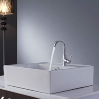 Petit robinet de bar à col d'oie en acier inoxydable, mélangeur d'évier de lavabo de ferme, noyau de valve en céramique