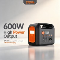 Banco de Energía Portátil de 600W para Exteriores - 576Wh, Compacto y Ligero para Camping y Uso de Emergencia, Logotipos Personalizables