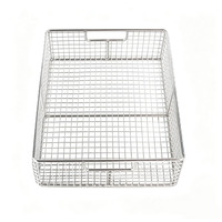 Panier de stérilisation médical en acier inoxydable, panier en treillis métallique, plateau organisateur pour instruments chirurgicaux de clinique, désinfection par autoclave