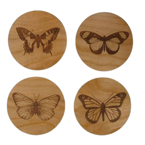 Exportadores al por mayor Posavasos de té de madera Posavasos de madera con diseño grabado de nogal Posavasos decorativos para el té de la noche en casa - Product Image 6