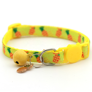 <span class=keywords><strong>Collar</strong></span> de gato con etiqueta impresa de frutas, hebilla de separación, <span class=keywords><strong>Collar</strong></span> de gato con campana - Product Image 2