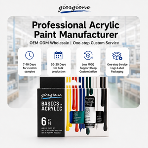 Pintura acrílica Giorgione en tubo de 22 ml, servicio de embalaje personalizado de fábrica para pedidos al por mayor, kit de pintura acrílica artística. - Product Image 5