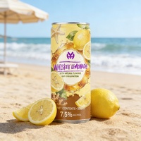 Cocktail de limonade au whisky premium en conserve/bouteille, 7,5 % ABV, canette en aluminium élégante de 330 ml, saveur naturelle pétillante, boisson alcoolisée prête à boire