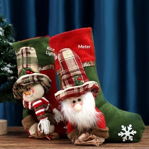New Cloth <strong>Christmas</strong> Ornaments Santa <strong>Stockings</strong> Gift Bags <strong>Christmas</strong> Tree Decorations <strong>Candy</strong> <strong>Stockings</strong> Festive Holiday Decor - Product Image 1
