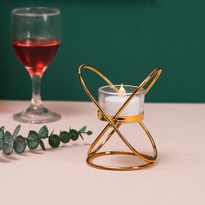 Stile nordico colore <span class=keywords><strong>oro</strong></span> metallo loto a forma di candelabro Art candelabro centrotavola per la decorazione della casa festa di nozze <span class=keywords><strong>portacandele</strong></span> - Product Image 4