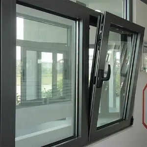 Profilé de fenêtres à battants en acier et aluminium, qualité supérieure, fabricant de fenêtres en verre trempé à Double vitrage