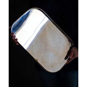 Plateau rectangulaire en fer Christofle K+T pour servir les aliments dans les restaurants et les cuisines à domicile - Product Image 3