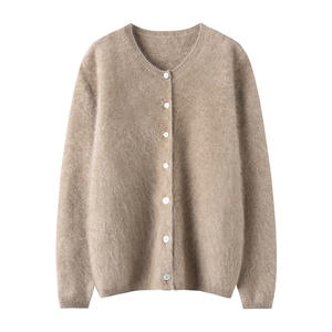 Cardigan di lusso morbido e spazzolato in Cashmere 100% maglione lavorato a <span class=keywords><strong>maglia</strong></span> Casual invernale da donna - Product Image 1