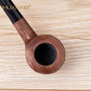 Muxiang Wooden Tobacco Pipe Straight Type Long Handle For Reading Personal Gift - Product Image 3