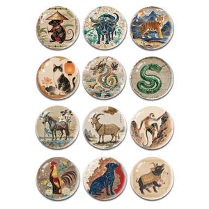 Imán <span class=keywords><strong>de</strong></span> Refrigerador Personalizado <span class=keywords><strong>de</strong></span> Cristal con Forma Redonda <span class=keywords><strong>de</strong></span> Animales <span class=keywords><strong>de</strong></span> Vietnam, 12 Piezas, Alta Calidad, para Decoración <span class=keywords><strong>de</strong></span> Cocina y Fiestas - Product Image 3