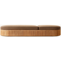 Mobilier d'extérieur pour hôtel Chaise longue de jardin en bois de teck Chaise longue avec coussin imperméable Poolisde Recliner for Resort