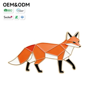 Maßgefertigtes Geometrisches Hasen-Souvenir-Abzeichen aus Zinklegierung mit Emaille-Pin OEM ODM Niedliches Tier-Accessoire für Ostergeschenke Origami-Häschen-Abzeichen
