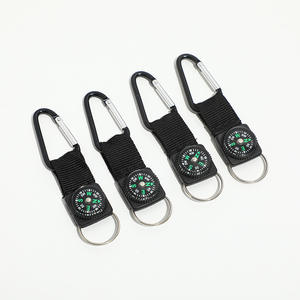 Mosquetón de aleación de aluminio tipo 5 # D portátil <span class=keywords><strong>barato</strong></span> con brújula Productos para exteriores Regalo promocional Brújula de metal duradera - Product Image 3