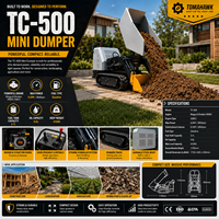 Livraison Gratuite Promotion Mini Camion Benne sur Chenilles Chargeur sur Chenilles Moteur Certifié EPA CE Hydraulique à Couple de Charge Élevé
