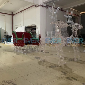 Traîneau de renne volant décor de Noël musical scène de Village avec éclairage <span class=keywords><strong>LED</strong></span> Navidad Lampara Santa décorations Papa <span class=keywords><strong>Noel</strong></span> - Product Image 6