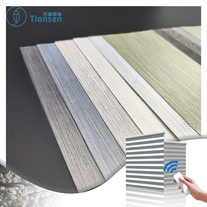 Tissu écologique de stores de fenêtre de moteur de rideau électrique moderne pour la décoration de rouleau de fenêtre - Product Image 1