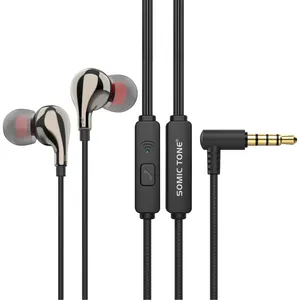 Kulaklık 3.5mm kulak içi 1.1m kablolu kontrolü spor kulaklık bilgisayar için kablolu kulaklıklar Huawei onur Smartphone ile mikrofon