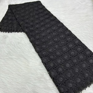 Última Tela de Encaje Guipur Africano, Tela de Encaje Nigeriano Blanco con Lentejuelas, 5 Yardas, Vestido de Novia de Lujo para Mujer - Product Image 6