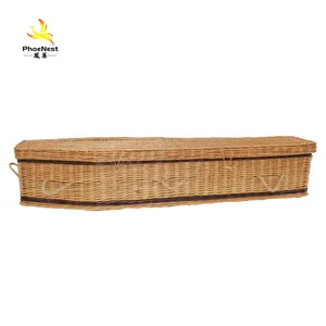 Factory Cheap Coffins From China Casket Eco coffin Supplies Wicker Coffin