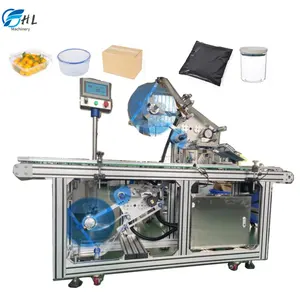 Automatic top and bottom bottle labeling machine top side jar two side box labeling machine