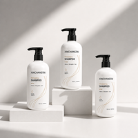 Bouteille vide de 550 ml en PEHD avec pompe, blanche, pour distributeur de shampoing professionnel pour hôtels, spas et produits capillaires