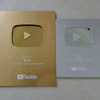 Trophée Souvenir Plaque en Alliage d'Aluminium Personnalisée pour Lauréats ayant Plus de 100 000 Abonnés Facebook, Décerné aux Propriétaires de Comptes