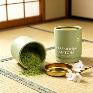 30g Matcha Food Grade Paper Tube Packaging Eco-friendly Custom Size and Design Equipped with Moisture-proof Metal Lid - Product Image 2