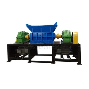 High Quality Heavy Duty Industrial Scrap Metal Shredder Nylon Fabric Scrap Plastic Double Shaft Shredder