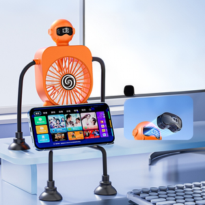 Nuevo Mini Ventilador Robótico Multifunción con Ventosa, Pantalla Digital Inteligente, Ventilador de Escritorio USB con Diseño de Dibujos Animados - Product Image 3