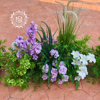 Centre de table floral artificiel blanc et vert style frais, arrangement floral pour table de mariage et décoration de fête