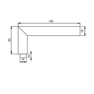 EMUCA Modèle L-R Poignées satinées en aluminium pour serrures de portes intérieures en verre Moderne pour entrée chambre salle de bain maison Peint en noir - Product Image 5