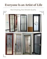 Nouvelles portes battantes en verre trempé à double vitrage en alliage titane-magnésium, sur mesure pour salles de bain et cuisines