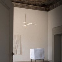 Ensemble de lustres en aluminium réglables en hauteur de style italien, commande intelligente, finition cuivre/noir pour salon, éclairage de salle à manger
