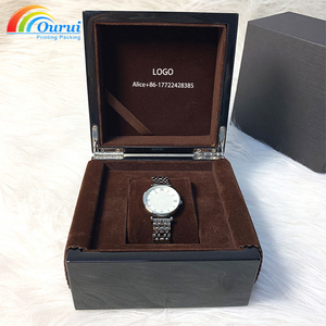 Factory Custom Wooden <b>Watch</b> Box with Velvet Lining, Luxury Branded <b>Watch</b> Packaging <b>Case</b> for Men and Women, Custom Logo Available - Product Image 6