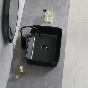 HY401MBマットブラックバスルーム洗面台カウンターフェイス洗面台モダンアート洗面台