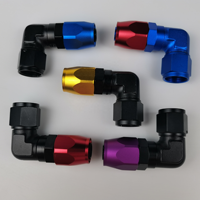 Aluminium droit 45 90 degrés AN4 AN6 AN8 AN10 AN12 AN16 ptfe pivotant femelle forgé coude et raccords
