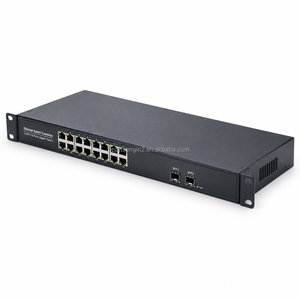 Switch Ethernet Gigabit 16 ports RJ45 avec 2 emplacements SFP 10/100/1000 Mbps, non géré, montable en rack, pour caméra IP et réseau LAN - Product Image 6