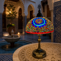 Lampe de table en verre mosaïque marocaine turque de style Marrakech Tiffiny