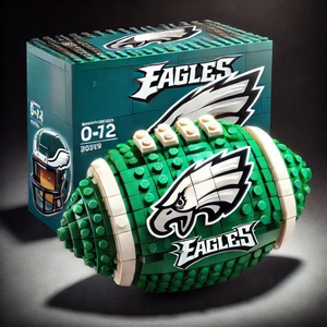 Puzzle de la série Rugby, pièces à assembler, jouet de style américain pour les fans, blocs de construction en plastique ABS, ensemble d'assemblage unisexe - Product Image 3